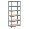 Boltless Extra Heavy Duty Shelving 36&quot;W x 18&quot;D x 96&quot;H, 6 Shelves, Wood Deck