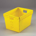 Global Industrial Postal Mail Tote Without Lid, Corrugated Plastic, Yellow, 18-1/2x13-1/4x12