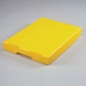 Corrugated Plastic Postal Mail Tote Lid Yellow - Pkg Qty 10