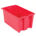 Stack And Nest Shipping Container No Lid, 18x11x9, Red - Pkg Qty 6