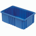 Global Industrial Plastic Dividable Grid Container, 22-1/2&quot;L x 17-1/2&quot;W x 8&quot;H, Blue - Pkg Qty 3