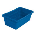 Blue Cross Stack Nesting Tote Tub -  25-1/8 x 16 x 8-1/2 - Pkg Qty 6