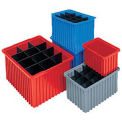 Akro-Mils Akro-Grid Dividable Container, 16-1/2 x 10-7/8 x 6, Blue - Pkg Qty 8
