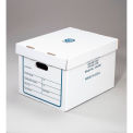 Corrugated Transfer File Record Storage Box With Lid, 15x12x10 - Pkg Qty 20