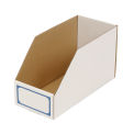 Foldable Corrugated Shelf Bin 7-3/4&quot;W x 17-1/2&quot;D x 10&quot;H, White - Pkg Qty 27