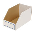 Foldable Corrugated Shelf Bin 9-3/4&quot;W x 17-1/2&quot;D x 10&quot;H, White - Pkg Qty 27