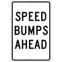 NMC TM35H Aluminum Sign, Speed Bump Ahead, .063" Thick