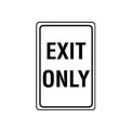 NMC TM76J Aluminum Sign, Exit Only, .080 " Thick
