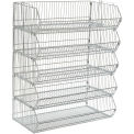 Stackable Wire Storage Bin Rack, 48&quot;W x 20&quot;D x 48&quot;H, 5 Wire Bins