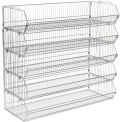 Stackable Wire Storage Bin Rack, 48&quot;W x 20&quot;D x 45&quot;H, 5 Wire Bins