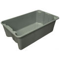 Molded Fiberglass Toteline Nest and Stack Tote 7805085172 - 24-1/4&quot; x 14-3/4&quot; x 8&quot;, Gray - Pkg Qty 10