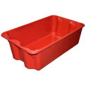 Molded Fiberglass Nest and Stack Tote 780508-5280 - 24-1/4&quot; x 14-3/4&quot; x 8&quot; Red - Pkg Qty 10