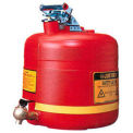Justrite 14545 Shelf Can Safety Faucet At Bottom 5 Gallon Polyethylene