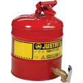 Justrite&#174; 5 Gallon Safety Shelf Can with Bottom Faucet 08902