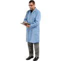 Superior Surgical 473-L Microstatic ESD Lab Coat - Blue, L, Unisex