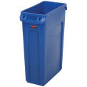 Rubbermaid Slim Jim Recycling Container, 23 Gallon, Blue
