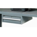 Utility Drawer for Two Shelf Heavy Duty Steel Service Carts, 17&quot;W x 20&quot;D x 6-1/2&quot;H