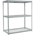 Wide Span Rack With 3 Shelves Wire Deck, 1200 Lb Capacity Per Level, 48&quot;W x 36&quot;D x 60&quot;H