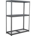 Wide Span Rack With 3 Shelves Wire Deck, 900 Lb Capacity Per Level, 72"W x 48"D x 60"H