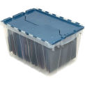 Akro-Mils Clear KeepBox Attached Lid Container w/File Rails - Pkg Qty 6