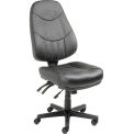 8 Way Adjustable Ergonomic Multifunction Chair, Leather, Black