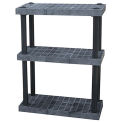 STRUCTURAL PLASTICS Dura-Shelf Plastic Shelving With Ventilated Grid-Top Shelves - 36x16&quot; Shelves
