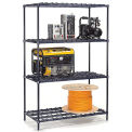 Nexel 36&quot;W x 24&quot;D x 63&quot;H Poly-Z Brite Heavy Duty Wire Shelving, 4 Tiers