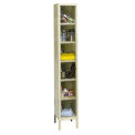HALLOWELL Safety View Plus 6-Tier Locker - 12x15x12" Openings - 1 Locker Wide - Unassembled