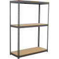 Wide Span Rack With 3 Shelves Wood Deck, 1200 Lb Capacity Per Level, 60"W x 24"D x 84"H