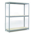 Wide Span Rack With 3 Shelves Wood Deck, 800 Lb Capacity Per Level, 96&quot;W x 48&quot;D x 84&quot;H