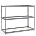 Wide Span Rack With 3 Shelves No Deck, 1200 Capacity Per Level, 48&quot;W x 24&quot;D x 96&quot;H