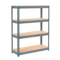 Boltless Extra Heavy Duty Shelving 48&quot;W x 18&quot;D x 60&quot;H, 4 Shelves, Wood Deck