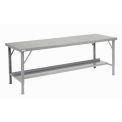Heavy-Duty Extra Long Assembly Workbench Steel Top, 96&quot;W x 48&quot;D, Gray