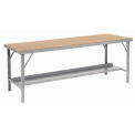 Heavy-Duty Extra Long Assembly Workbench Hardboard Top, 96&quot;W x 48&quot;D, Gray
