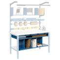 Lower Shelf Kit with Removable Dividers 72&quot;W, Blue