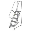 Ballymore FSH518G Grip 16&quot;W 5 Step Steel Rolling Ladder 14&quot;D Top Step