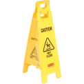 Rubbermaid Wet Floor Sign, 4-Sided Yellow