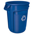 Rubbermaid&#174; Brute Round Recycling Container, 32 Gallon, Blue