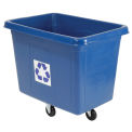 Rubbermaid&#174; Mobile Recycling Container Cube Truck, 16 Cu. Ft., Blue