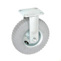 8&quot; Full Pneumatic Wheel, Rigid Plate Caster, 300 lb. Capacity