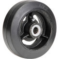 Global Industrial 6&quot; x 2&quot; Mold-On Rubber Wheel, 3/4&quot; Axle, 1/Pk