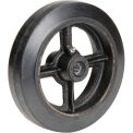 Global Industrial 5/8 8&quot; x 2&quot; Mold-On Rubber Wheel, 5/8&quot; Axle, 1/Pk