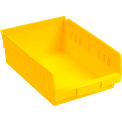 Akro-Mils 30158 Plastic Shelf Bin Nestable - 8-3/8&quot;W x 17-7/8&quot;D x 4&quot;H Yellow - Pkg Qty 12