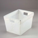 Postal Mail Tote Without Lid, Corrugated Plastic, Natural, 18-1/2x13-1/4x12