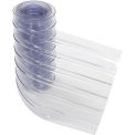 12" x 10' Scratch Resistant Ribbed Clear Strip for Strip Curtains - Pkg Qty 5