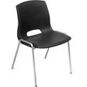 Global Industrial Vented Stackable Chair - Black - Pkg Qty 4