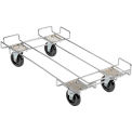 Wire Rack Dolly Base With 5" Poly Swivel Casters, 36"Lx20"W