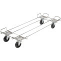Wire Rack Dolly Base With 5&quot; Poly Swivel Casters, 48&quot;Lx20&quot;W