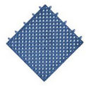 NoTrax Drainage Mat Interlocking Tile, 12&quot; x 12&quot; x 9/16&quot;, Blue