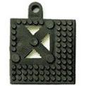 NoTrax Drainage Mat Accessory Corner Piece, 2" x 2" x 9/16", Black